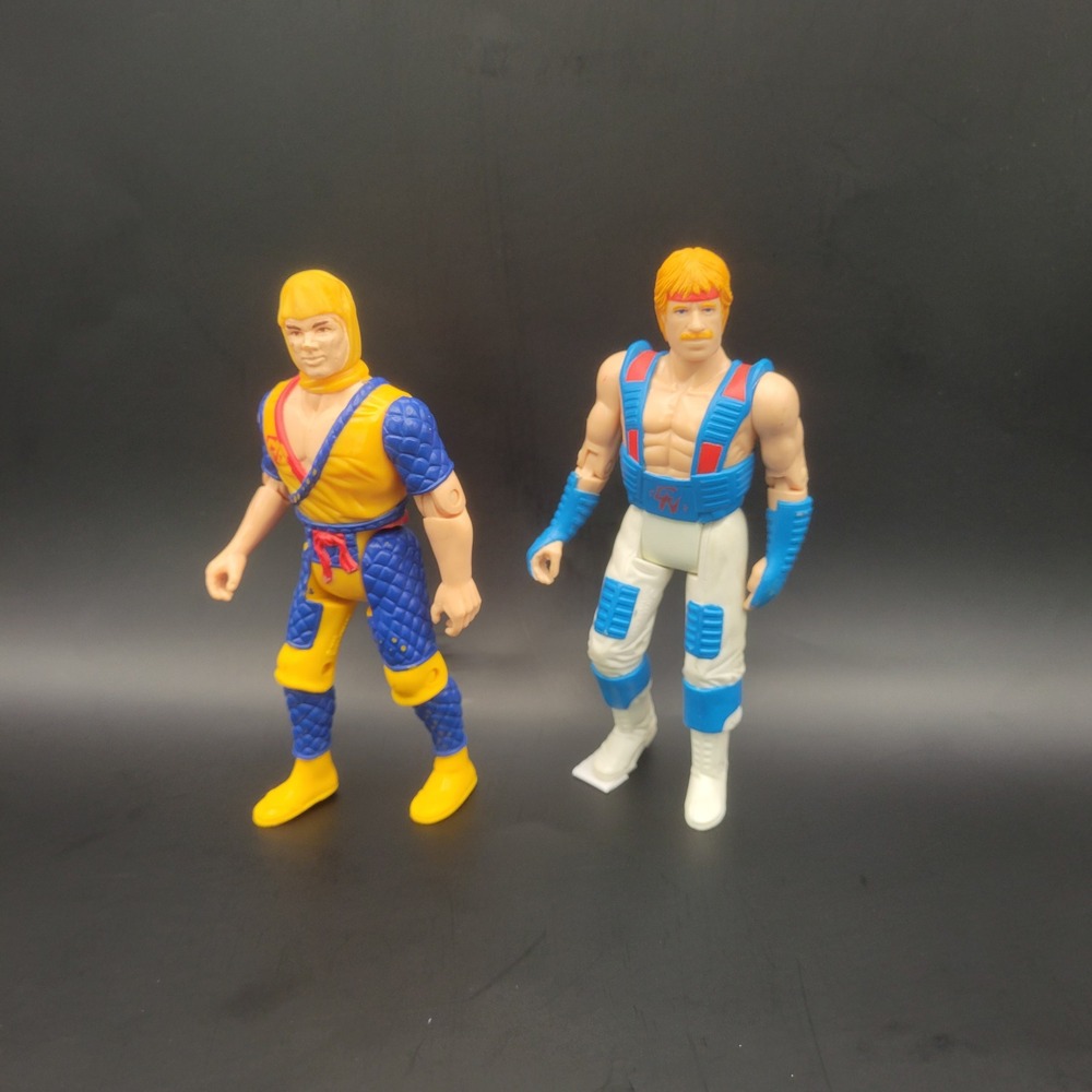 Vintage 1986 Chuck Norris Karate Commandos Action Figures Kenner Lot of 2 6in